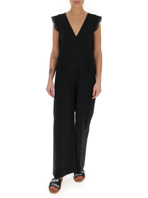 Sacai Sleeveless V-neck Jumpsuit