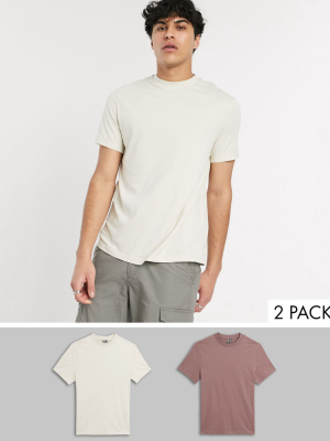 Asos Design 2 Pack Organic T-shirt Save