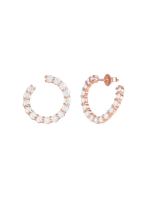 Xl Swirl Earrings - Rose Gold