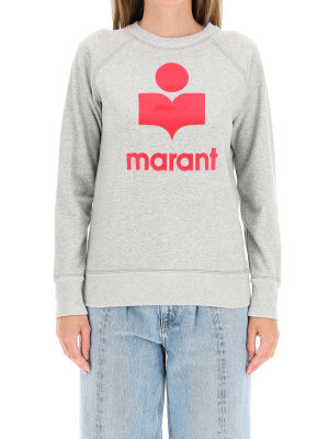 Isabel Marant Étoile Logo Flocked Crewneck Sweatshirt