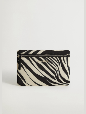 Zebra Print Cosmetic Bag