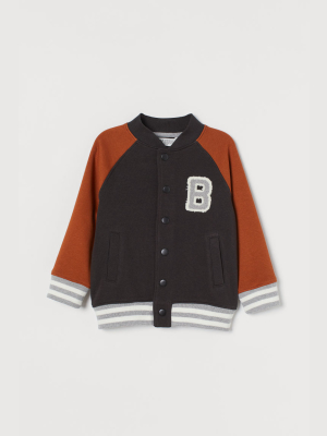 Cotton-blend Baseball Jacket