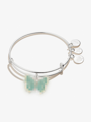 Green Hairstreak Butterfly Charm Bangle