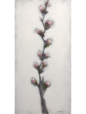 Mary Gregory Original Painting - Quince Stem 3