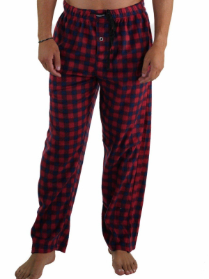 Men's Minky Fleece Sleep Pants - Red Plaid