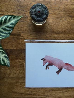 Watercolor Fox Print