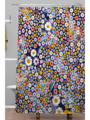 Iveta Abolina Flower Power Shower Curtain - Deny Designs