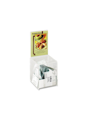 Safco Small Acrylic Collection Box 5 1/2 X 5 1/2 X 13 Clear 4235cl