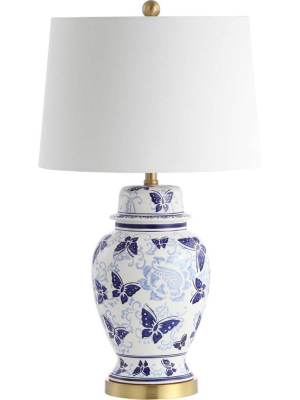 Hamdan Table Lamp Blue/white (set Of 2)