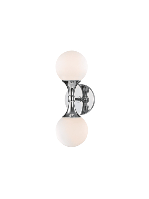 Astoria 2 Light Wall Sconce Polished Chrome