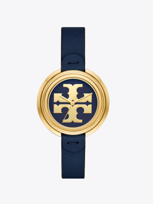 Miller Watch, Navy Leather/gold-tone, 36 Mm