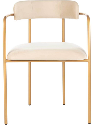 Callahan Side Chair Beige/gold (set Of 2)