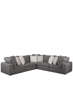 Alchemy Living Montaigne Complete 5 Piece Sectioal - Gray