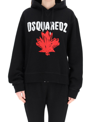 Dsquared2 Maple Leaf Print Hoodie