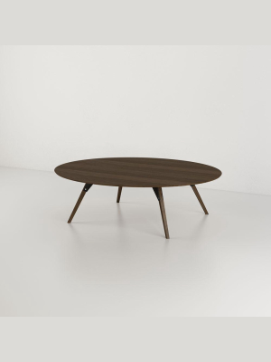 Clarke Small Oval Coffee Table - Walnut