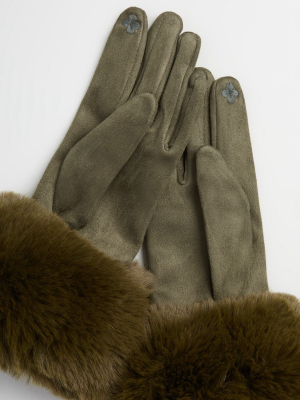 A Brilliant Gesture Faux-fur Gloves