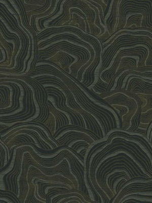 Geodes Wallpaper In Black From The Ronald Redding 24 Karat Collection By York Wallcoverings