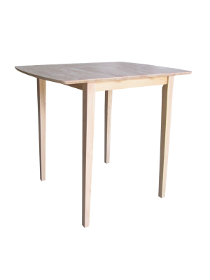 42" Table With Butterfly Extension Unfinished - International Concepts