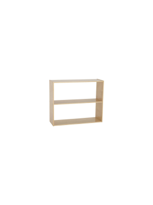 Ecr4kids 2-shelf Storage Backless Cabinet | Birch Wood Classroom & Home Storage Solution | 30" H
