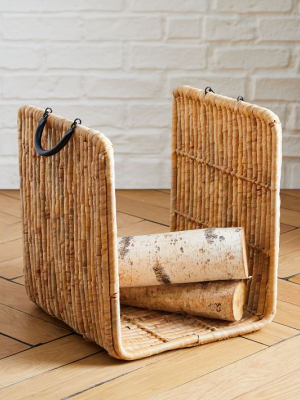 Woven Seagrass Log Basket