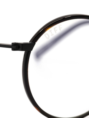 Daisy - Matte Black + Blue Light Technology Clear Glasses