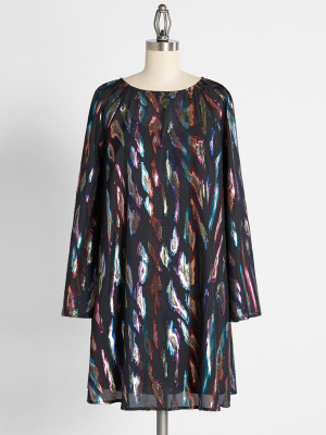 Northern Lights And Iridescent Skies Shift Dress