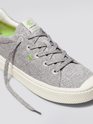 Ibi Low Stone Light Grey Knit Sneaker Women