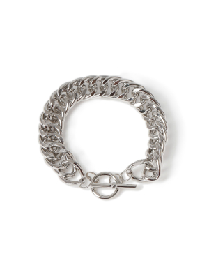 Silver T-bar Chain Bracelet*