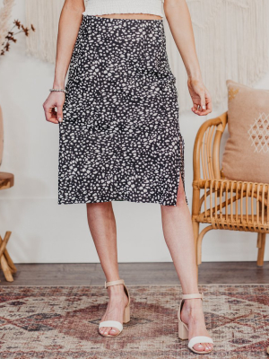 Lucy Dotted Midi Skirt
