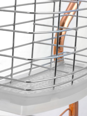 Better Chef 2-tier 22 In. Chrome Plated Dish Rack In Copper