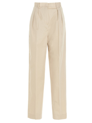 Tory Burch Poplin Pleated Trousers