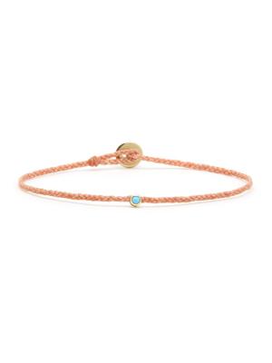 Turquoise Eco-cord Bracelet In Peach