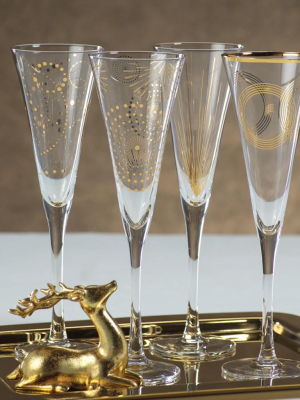 Celebration Champagne Flute Assortment - S/4