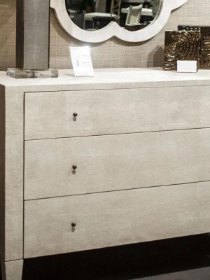 Sorin 48" Dresser Off White Faux Shagreen