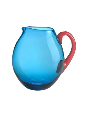 Nason Moretti Coral With Aquamarine Dandy Pitcher