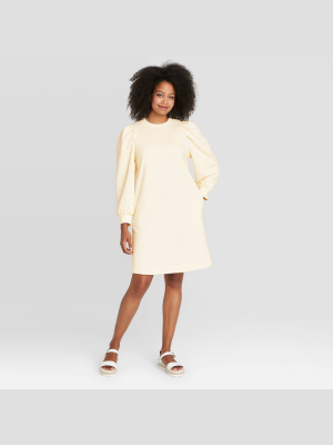 Women's Puff Long Sleeve Sweatshirt Dress - Prologue™