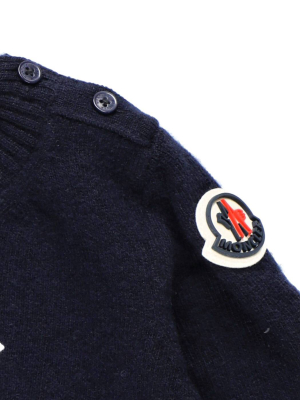 Moncler Enfant Intarsia Crewneck Knit Jumper