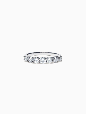 Effy Pave Classica 14k White Gold Diamond Band Ring, 1.03 Tcw