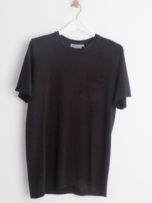 Baja Pocket Tee In Washed Black