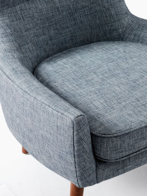 Erik Wing Upholstered Chair - Tweed