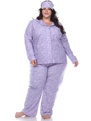 Three-piece Pajama Set - Plus