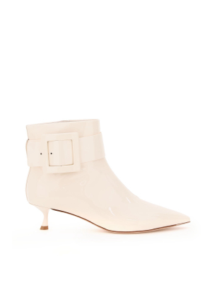 Roger Vivier Pointed Toe Buckle Ankle Boots