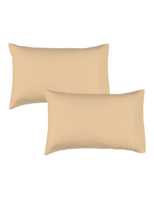 Set Of 2 Solid Color Pillowcases Plain Pillow Cover Set - Store51