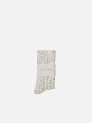 Slub Socks / Grey X Natural