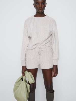 Cable-knit Sweatshirt