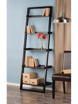 74.65" Bailey Leaning Shelf Black Finish - Winsome