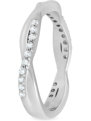 Pompeii3 1/4 Ct Diamond Twisted Vine Womens Wedding Ring 14k White Gold