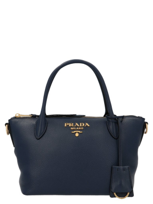 Prada Logo Plaque Shoulder Bag