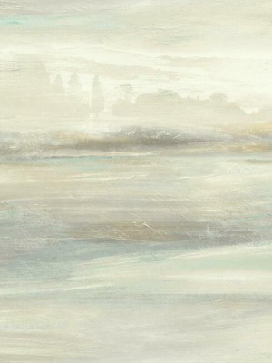 Soothing Mists Scenic Peel & Stick Wallpaper In Beige And Blue By York Wallcoverings