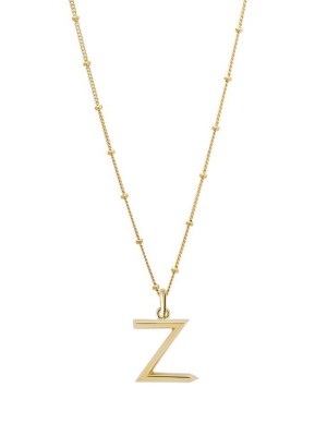 Z Initial Necklace - Gold